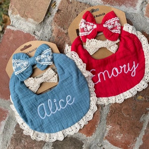 New colors Customize bibs shower gifts new baby birthday bib image 7