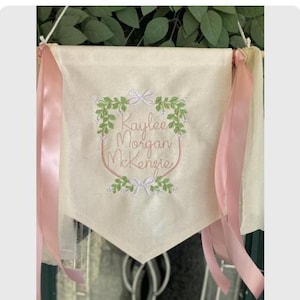 Custom Hospital Baby Banner- Door -Basinet Baby Girl  Name Decoration- Shower Decorations -Its a Girl