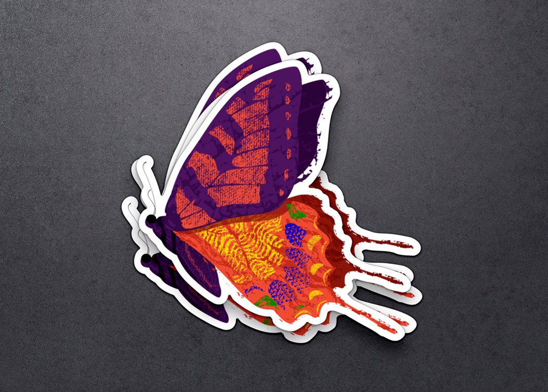 Butterfly Side Sticker Butterfly Sticker - Etsy