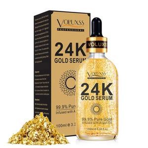 Voluxss 24K Gold Serum for face,Skin Tone Even Anti Aging Moisturizer with Vitamin C,Glow Collagen Booster Serum for Dark Spots & Fine Lines afbeelding 1