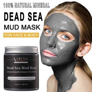 Dead Sea Mud Mask for Face and Body-Deep Cleansing Face Mask for Acne,Pore Minimizer,Anti-Aging,Oily Skin,Facial Masks for Women and Men