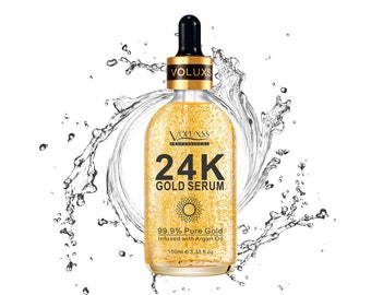 24K Gold Serum - Best Anti Aging Face Serum Infused Hyaluronic Acid and Argan Oil,Moisturizing,Lifting,Brightening,Anti Wrinkles,Fine Line