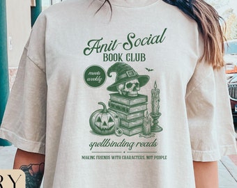 Comfort Colors® Reading Books Shirt, Trendy Halloween Gift, Book Club Shirt, Spooky Reader Tee, Funny Spooky Season Tee, Bookish Halloween