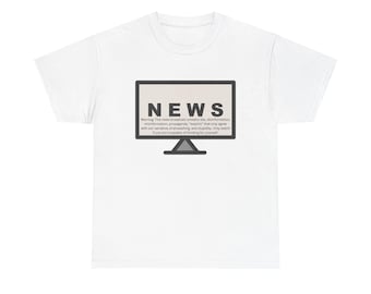 Free Shipping US | NEWS Warning Satire T-Shirt | Anti-Media Propaganda Tee | Funny Conspiracy Theory Shirt | Political Humor Gift