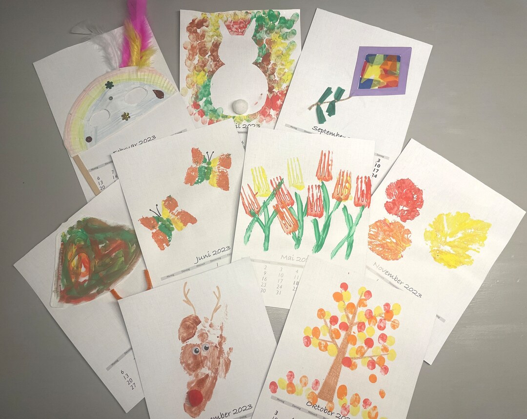 Jahreskalender Bastelset DIY Basteln mit Kindern Geschenk - Etsy.de