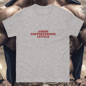 AMISH TESTOSTERONE LEVELS Tier-Modus-Trainings-lustiges Gymnastik-Shirt