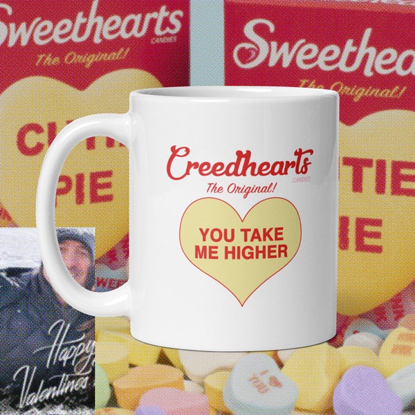 Creed Scott Stapp - Valentine's Day - sweetheart - Take me Higher band tour mug parody funny Stamp singer couples oddly specific edgy saying