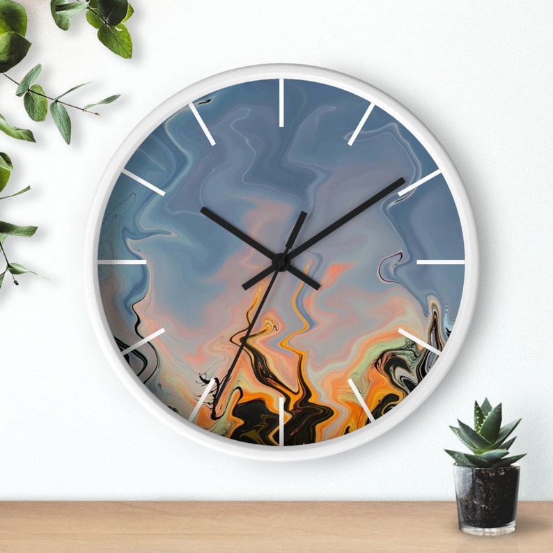 Wet Fire Wall Clock, Wet Fire Wall Clock for Living Room, Wet Fire Wall ...