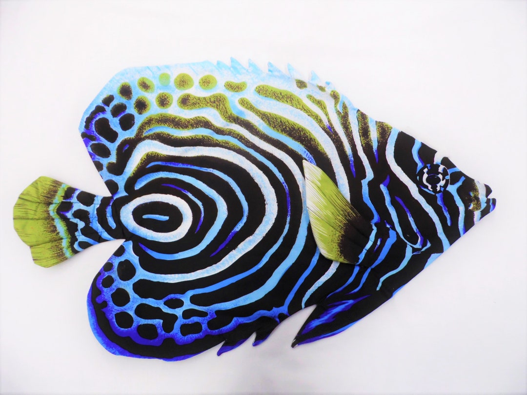Emperor Angelfish Shaped 20 X 31 Inch Unstuffed Pillow Shell - Etsy