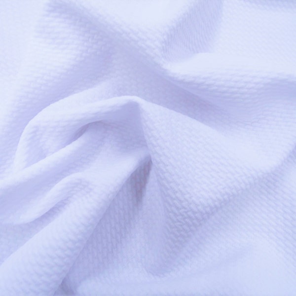 White Bullet Liverpool Textured 4 way Stretch Fabric by the Yard
