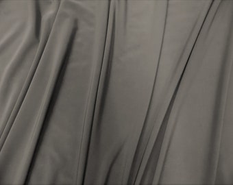 Charcoal Gray Light Weight 4 way Stretch Polyester Spandex Lining Fabric by the Yard