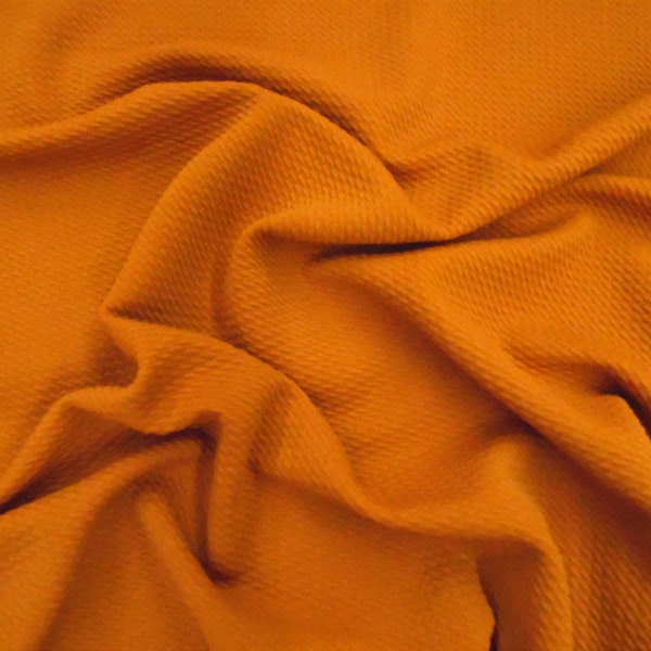 Burnt Orange Bullet Liverpool Textured 4 way Stretch Fabric by the Yard