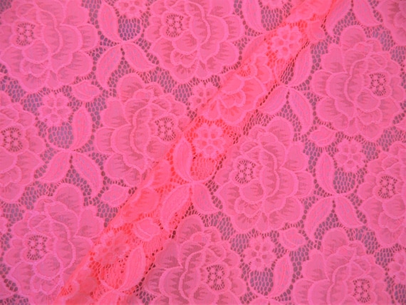 Coral Pink Soft Floral Lace Coral Pink Soft Floral Lace