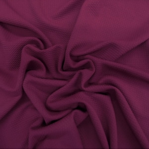 Burgundy Bullet Liverpool Textured 4 way Stretch Fabric by the Yard
