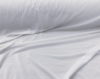 White Nylon Powernet Mesh Stretch Sheer Fabric by the Yard