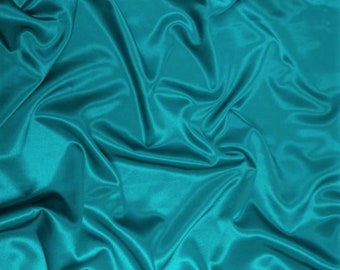 Teal Satin Charmeuse Bridal Apparel Fabric by the Yard