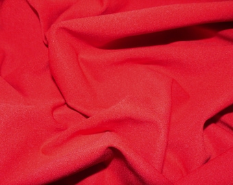 Red 4 way Stretch Polyester Spandex Fabric by the Yard