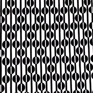 White Black Geometric Stripe Printed Bullet Liverpool Textured 4 way Stretch Fabric by the Yard