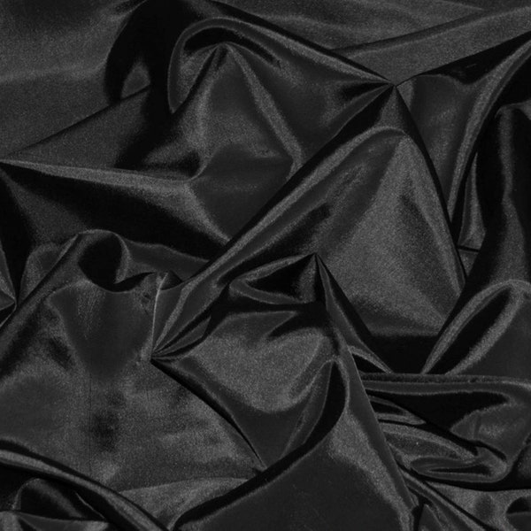 Black Iridescent Taffeta Apparel Fabric by the Yard