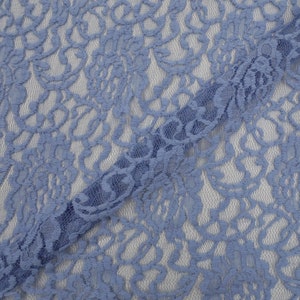 Dusty blue shop lace fabric