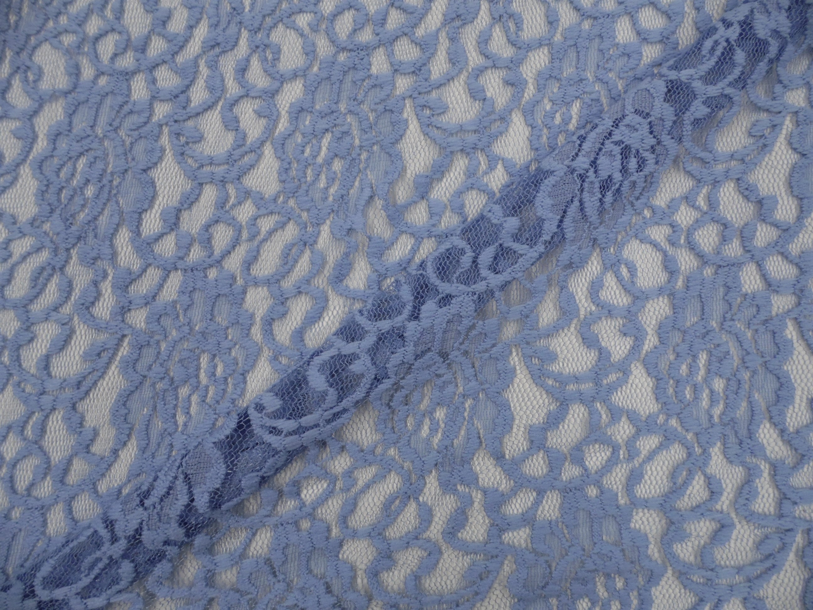 Stretch Lace Fabric Embroidered Poly Spandex French Floral Florence 58  Wide by The Yard (Gray)