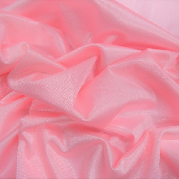 Pink 40 Denier Tricot 108" wide Semi Sheer Stretch Fabric by the Yard