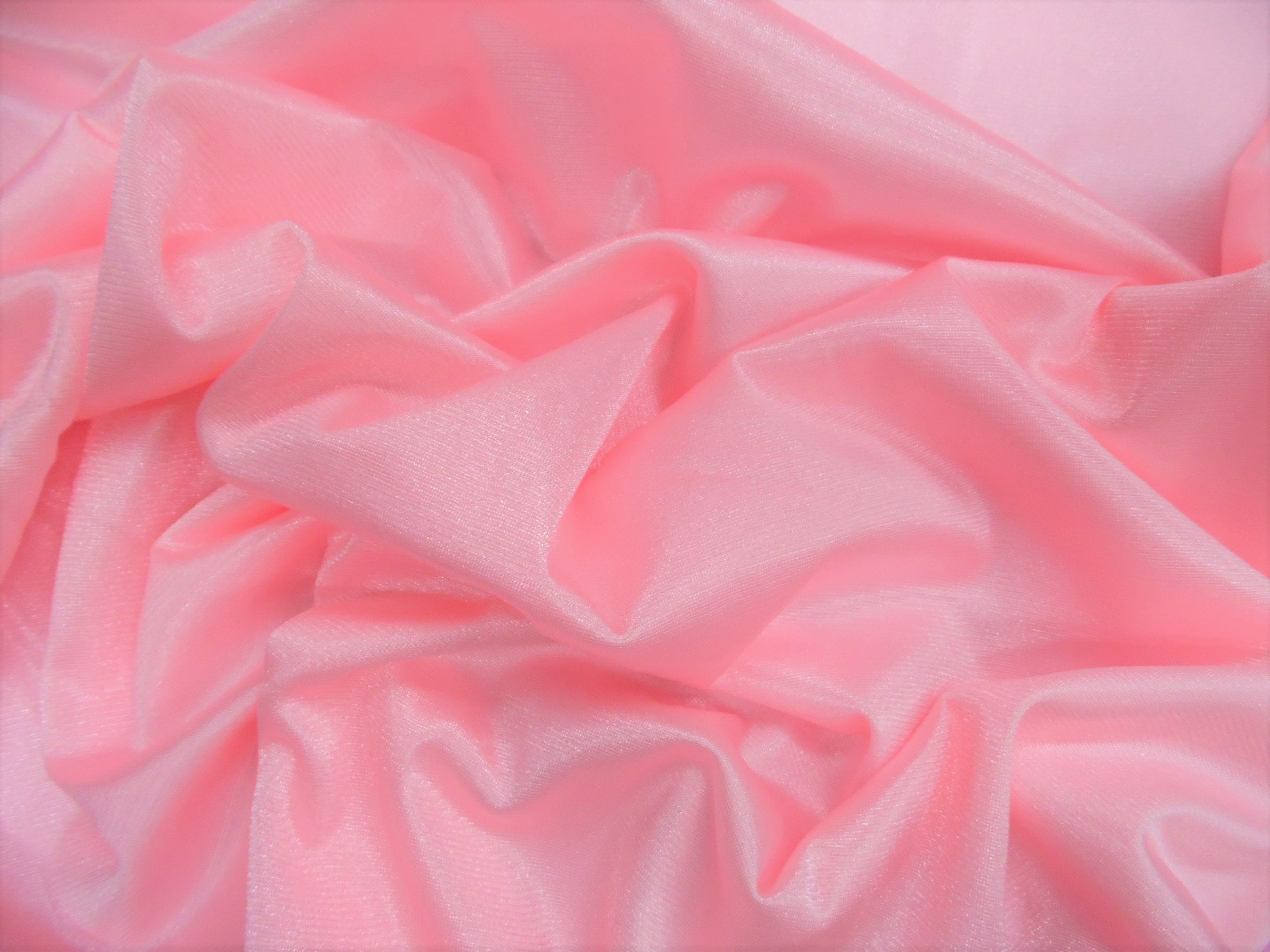 Pink 40 Denier Tricot 108" wide Semi Sheer Stretch Fabric by the Yard