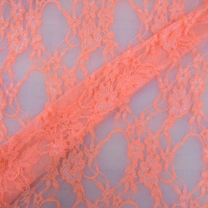 Mango Stretch Lace Embroidered Metallic Floral Sheer Fabric by the Yard