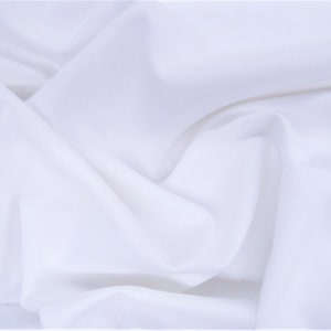 White Cotton Twill 70 inch wide Fabric by the Yard