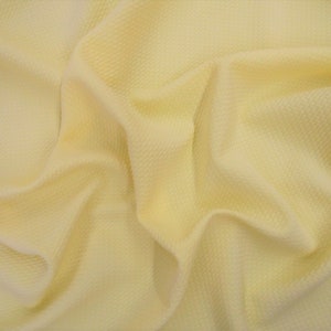 Light Yellow Bullet Liverpool Textured 4 way Stretch Fabric by the Yard