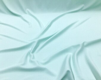 Mint Green Bullet Liverpool Textured 4 way Stretch Fabric by the Yard