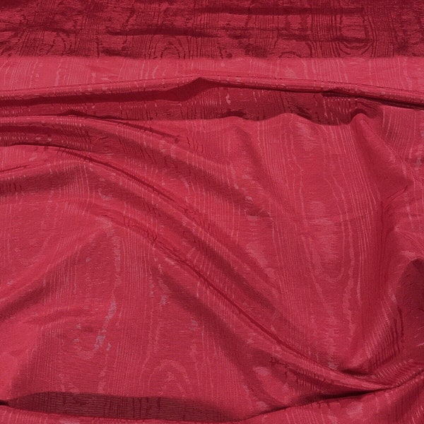 Red Moire' Bengaline Faille Fabric by the Yard Re-orderable