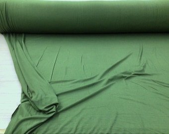 Olive Green Tanboocel Bamboo Spandex 4 way Stretch Fabric by the Yard