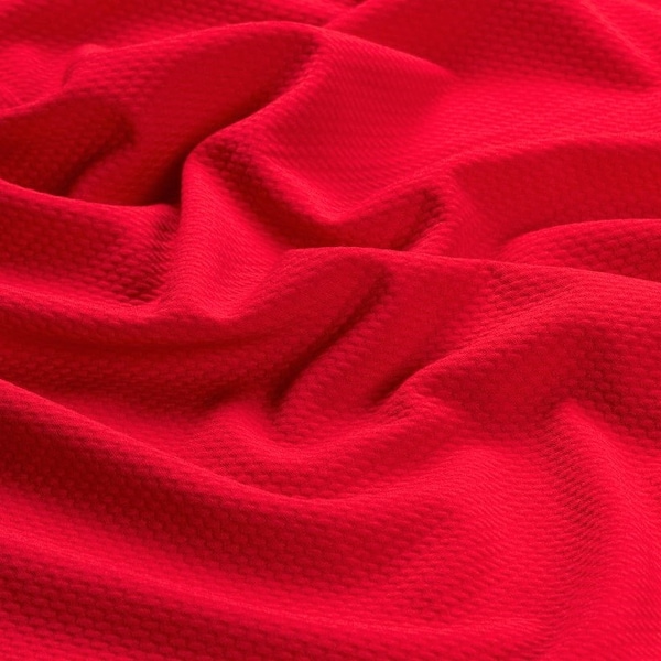 Red Bullet Liverpool Textured 4 way Stretch Fabric by the Yard