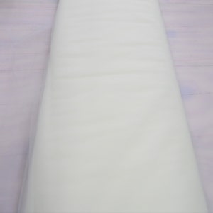 Ivory Nylon Sheer Tulle Fabric 2 Yards or 10 Yard Lot