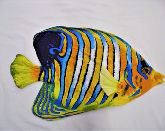 Royal Angelfish Shaped 21 x 32 inch Unstuffed Pillow Shell