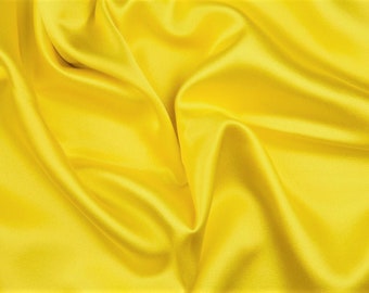 Yellow Satin Charmeuse Bridal Apparel Fabric by the Yard