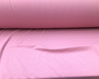 Rose Pink Solid Liverpool Textured 4 way Stretch Fabric by the Yard