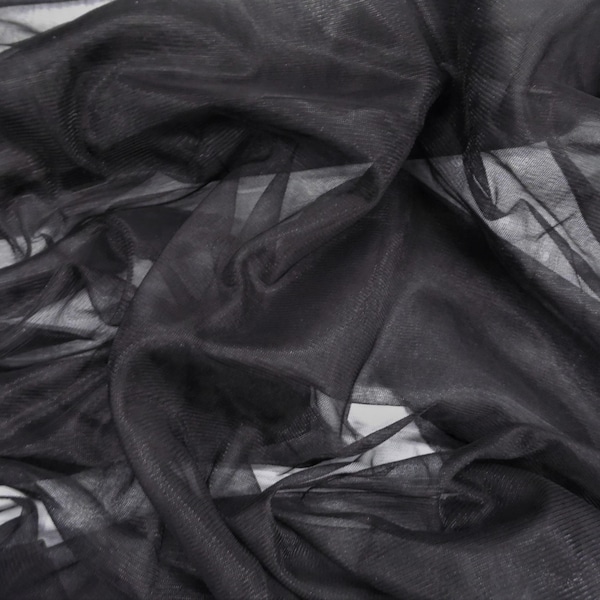 Black 15 Denier Tricot 108" wide Sheer Stretch Fabric by the Yard