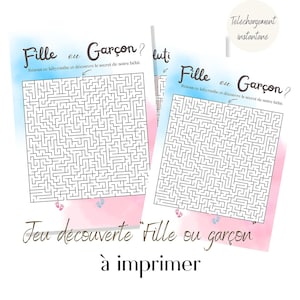 Fille ou garçon, jeu gender reveal, annonce gender reveal , jeux baby shower en français