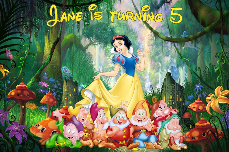 Snow White Backdrop Snow White Birthday Banner Birthday | Etsy