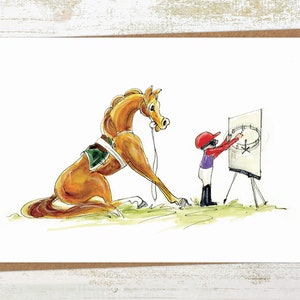 Trackwork - Geburtstagskarte - Pferderennen Grußkarte / Geburtstagskarte - Springen / Steeplechase Card