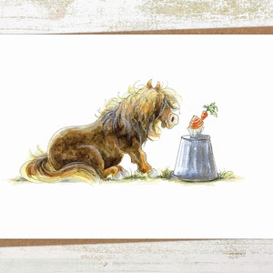 Cupcake - Pferd / Pony Geburtstagskarte