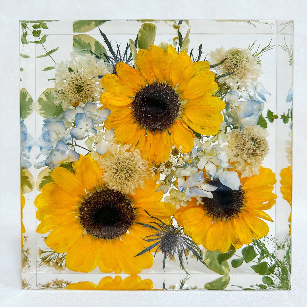 8x8” Resin Flower Preservation Block - Etsy