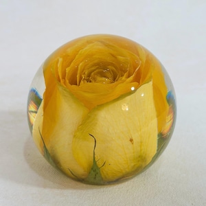Custom Flower Preservation Resin Sphere: Wedding Keepsake