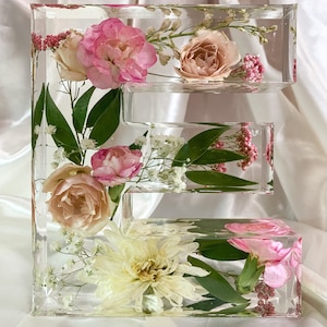 Carta de resina de preservação de flores personalizada