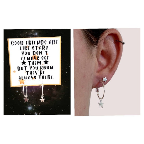Friends are like stars earrings deals