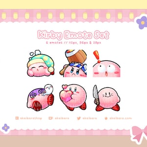Kirby Emote Set | Twitch/Discord