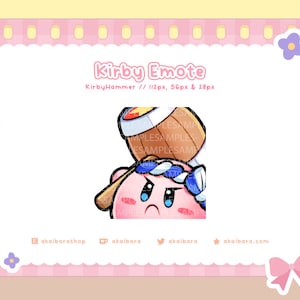 Kirby Hammer Emote | Twitch/Discord