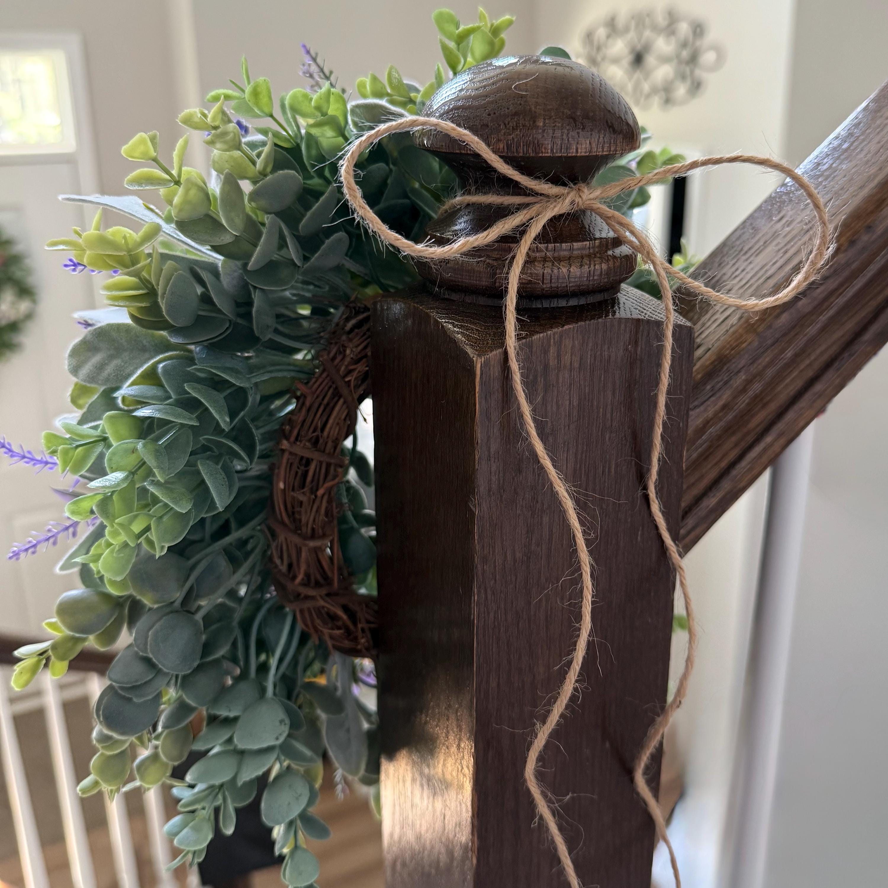 Mini Lavender Eucalyptus and Lamb's Ear Wreath, Purple Lavender Wreath ...